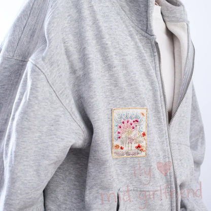 peacock chinese traditional hand-stitched miao embroidery fabric patch
