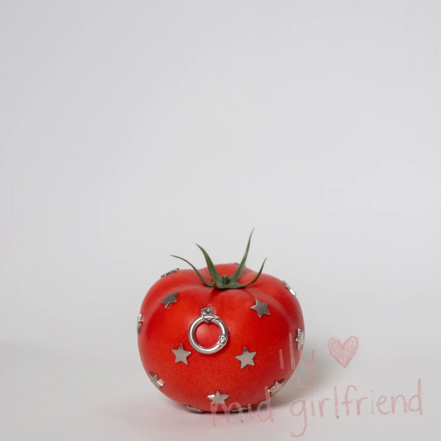 handmade star rivet realistic tomato charm necklace pants chain