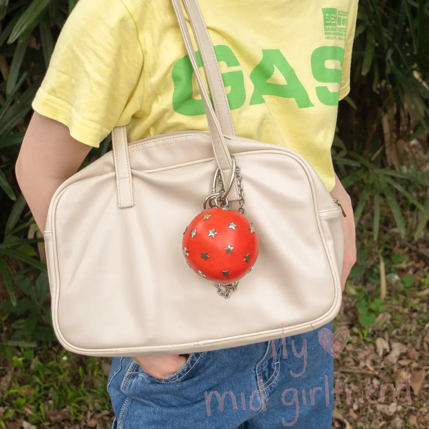 handmade star rivet realistic tomato charm necklace pants chain
