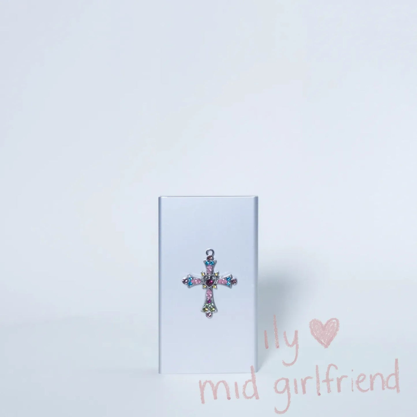 handmade colorful collage cross aluminum alloy cigarette case
