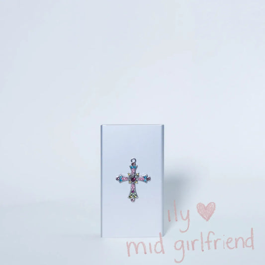 handmade colorful collage cross aluminum alloy cigarette case