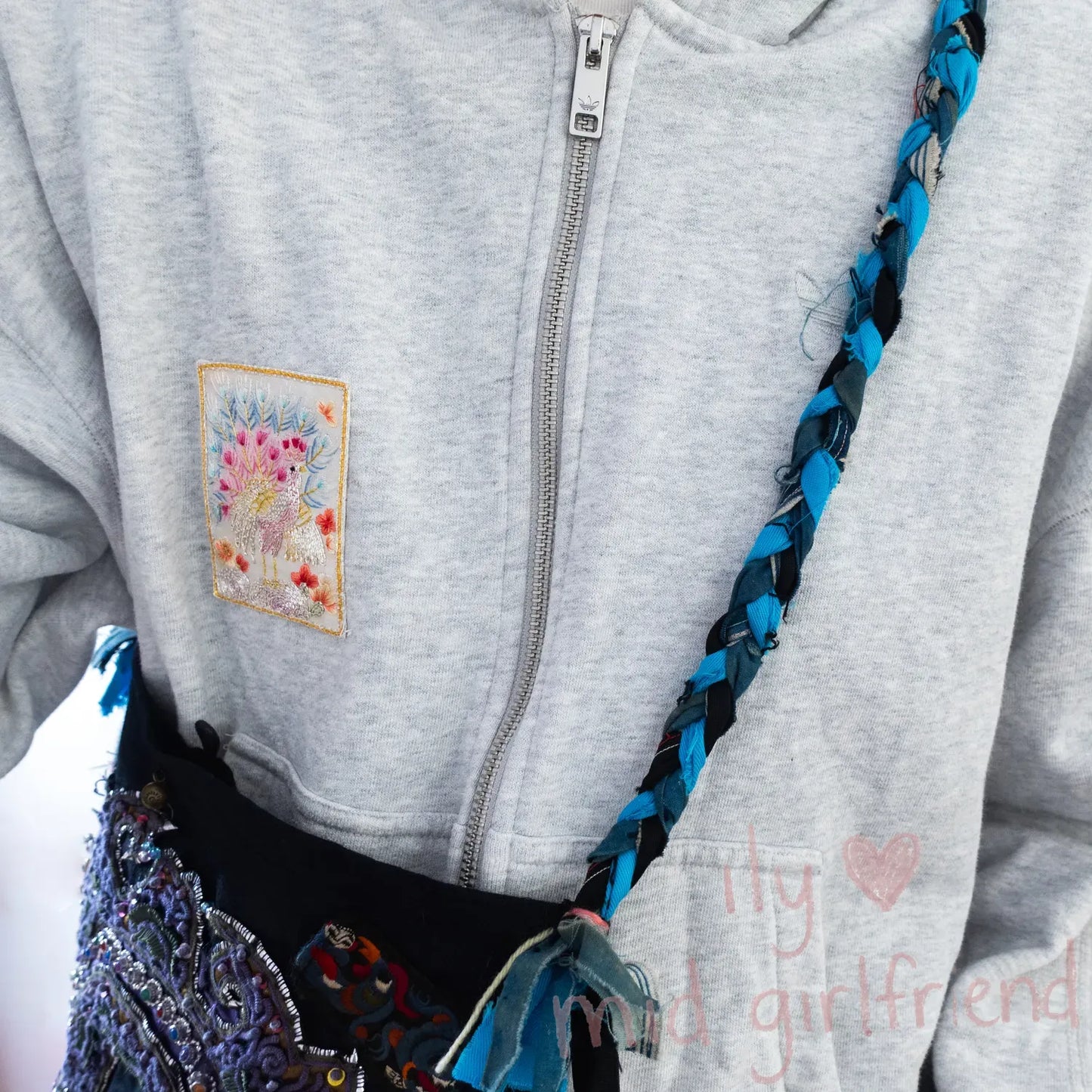 chinese traditional hand-stitched miao embroidery fabric crossbody bag ethnic boho style