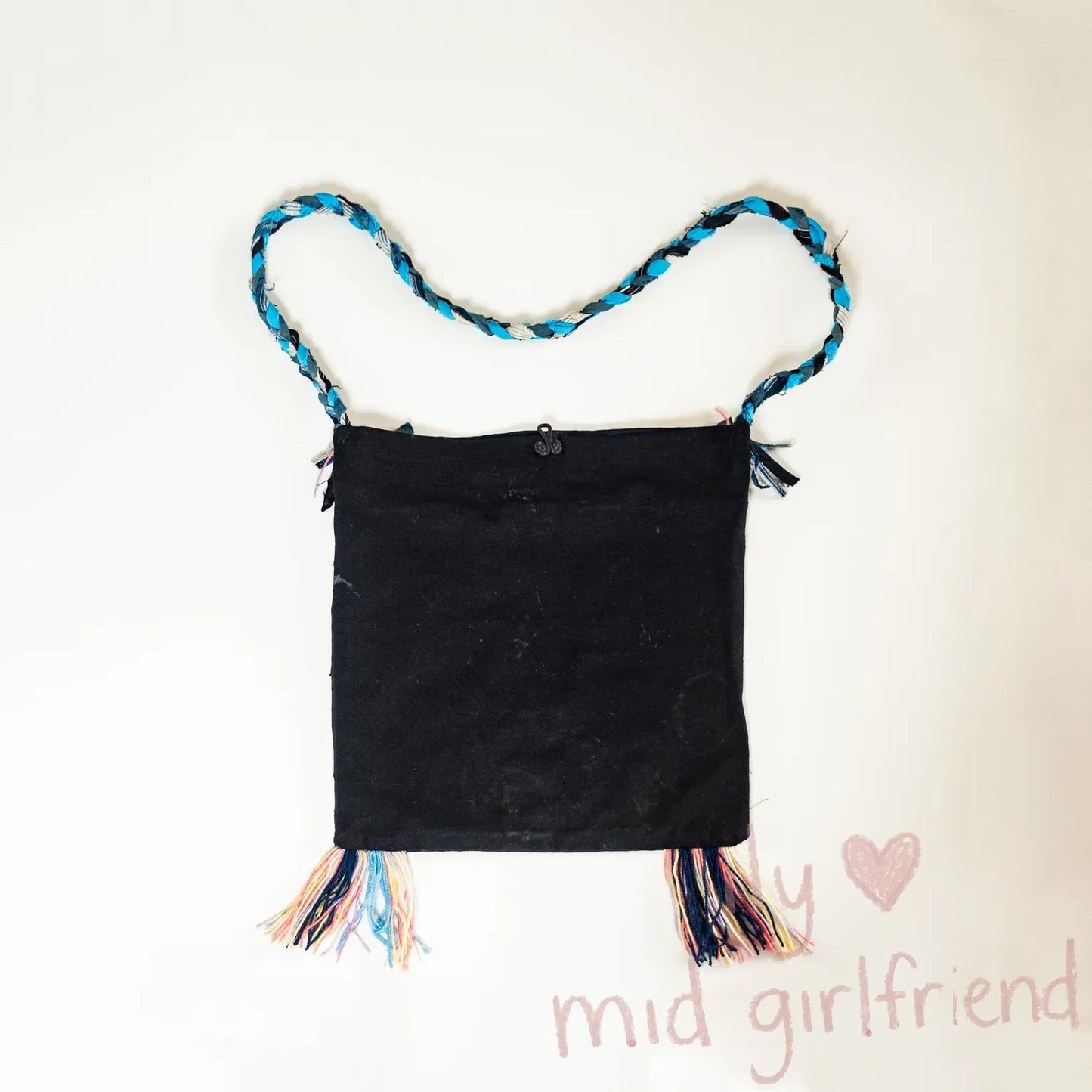 chinese traditional hand-stitched miao embroidery fabric crossbody bag ethnic boho style