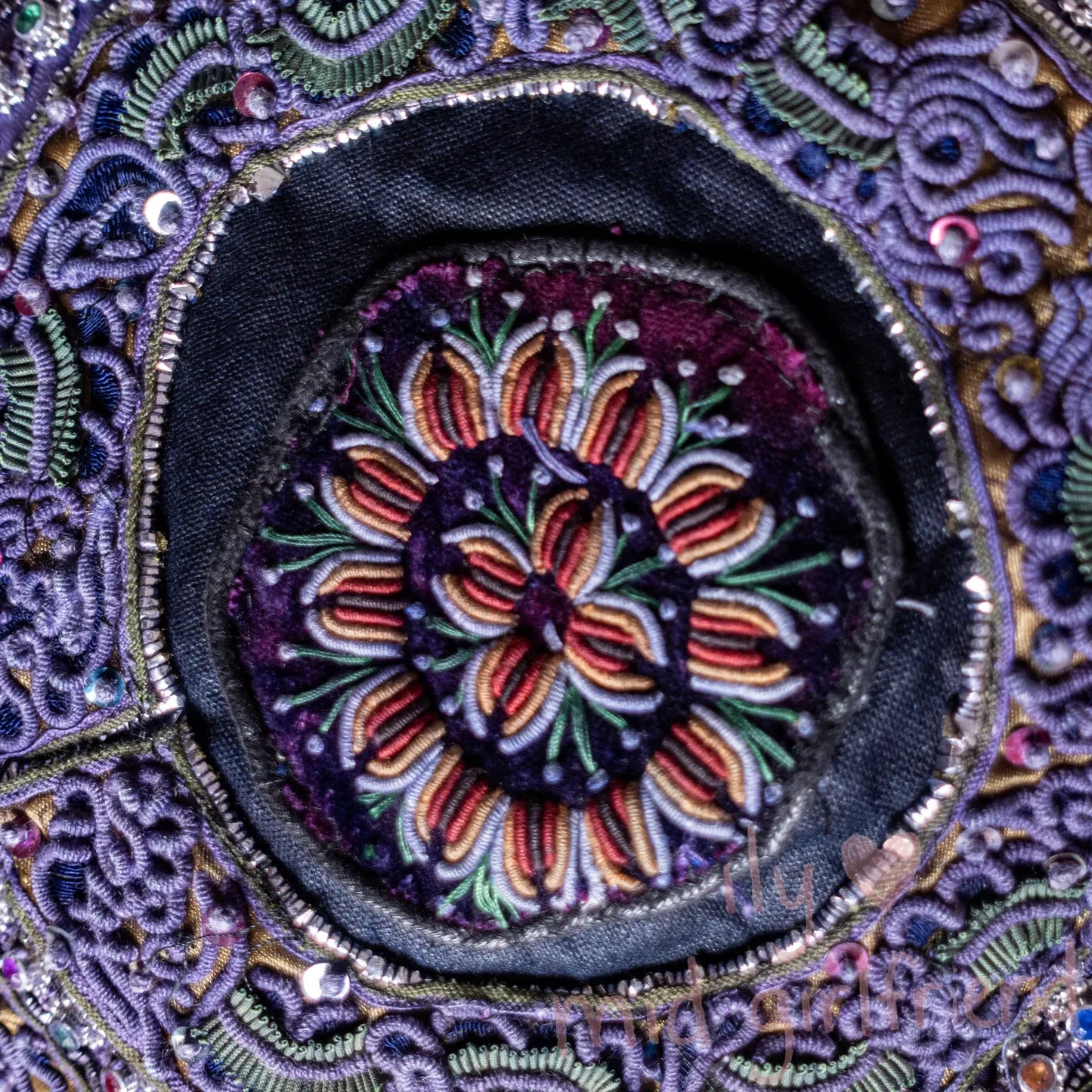 chinese traditional hand-stitched miao embroidery fabric crossbody bag ethnic boho style