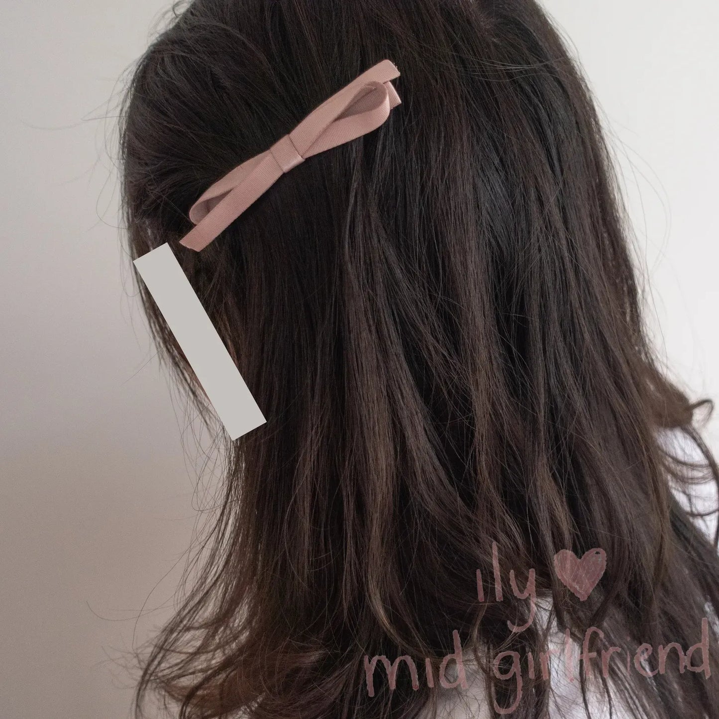 handmade glossy pink satin hair clip spring clip aesthetic princess style
