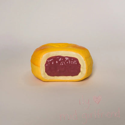realistic red bean bun slow rising squishy stress relief toy
