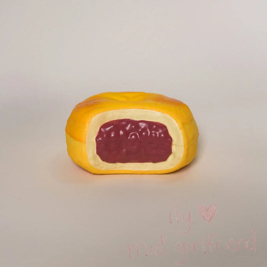 realistic red bean bun slow rising squishy stress relief toy
