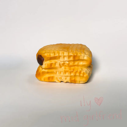realistic chocolate lava waffle squishy stress relief toy soft pu