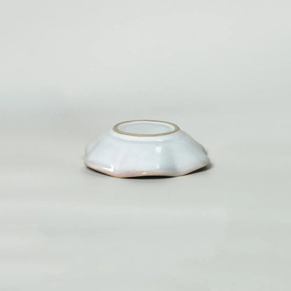 pink lotus leaf ceramic tray jewelry storage key tray