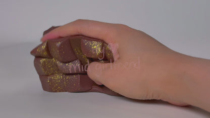 realistic gold foil chocolate bar squishy stress relief toy slow rising